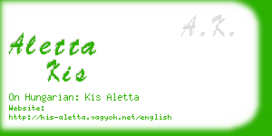 aletta kis business card